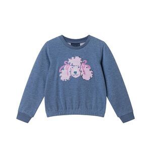 Andy & Evan Girls  Sequin Poodle Sweatshirt, Blue